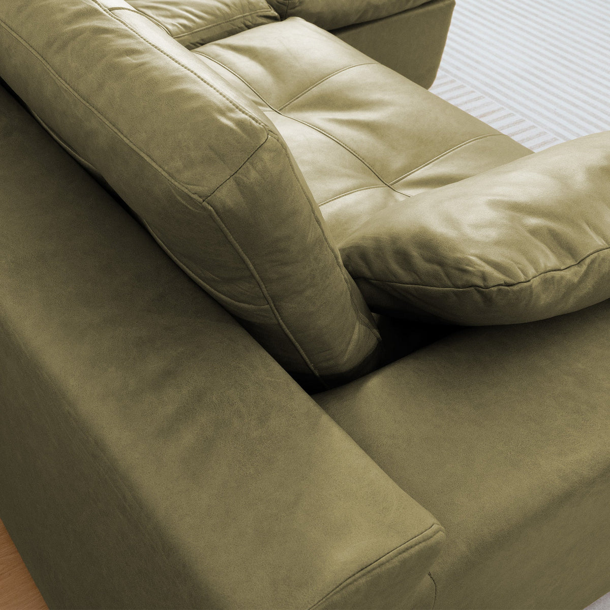 Delano Faux Leather Sectional Sofa