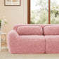 Grayson pink plush modular sofa