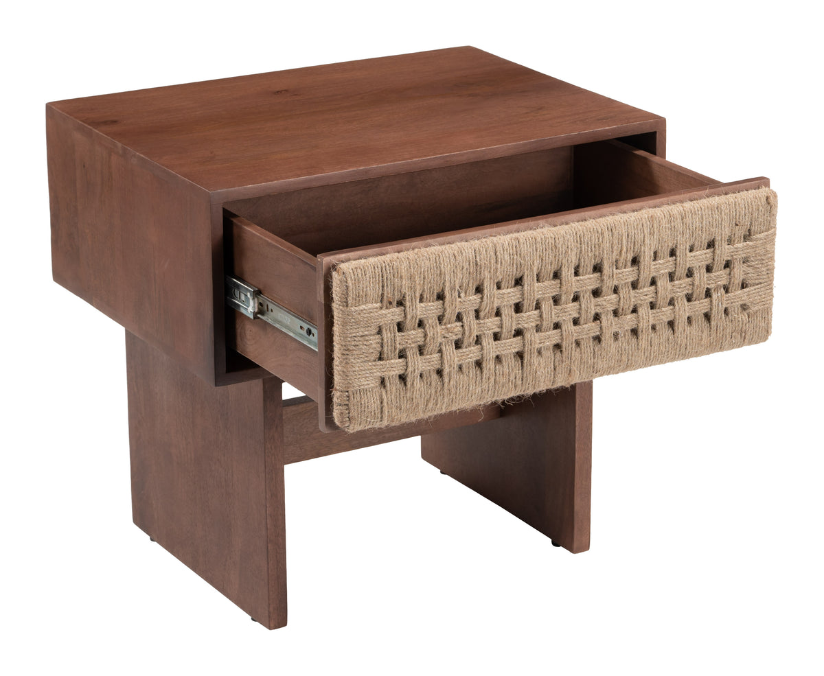 Amaria Natural & Walnut Nightstand