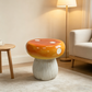 Elio Resin Mushroom Statue Stool