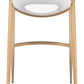 Desi Barstool (Set of 2) in White & Gold