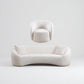 Lysander Curved Sofa – Sofa + 1 Swivel Chair