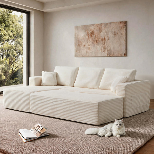 Emberly Plush Fabric Modular Sectional Sofa – 100.39