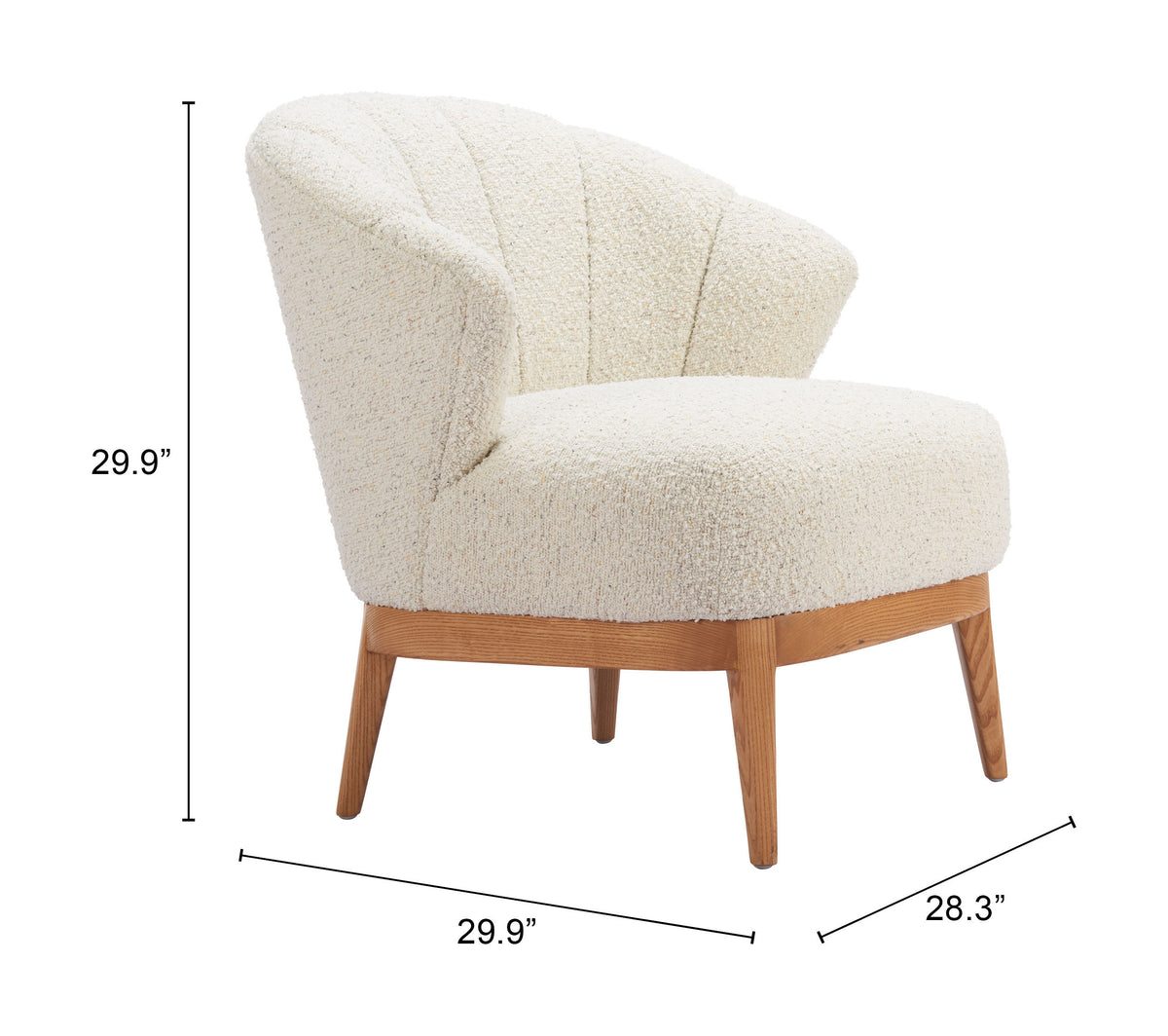 Leque Tawny Beige Accent Chair