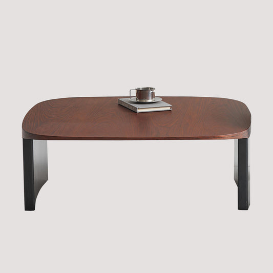 Kelbrook Walnut Coffee Table – 35" Square Two-Tone Solid Wood Coffee Table