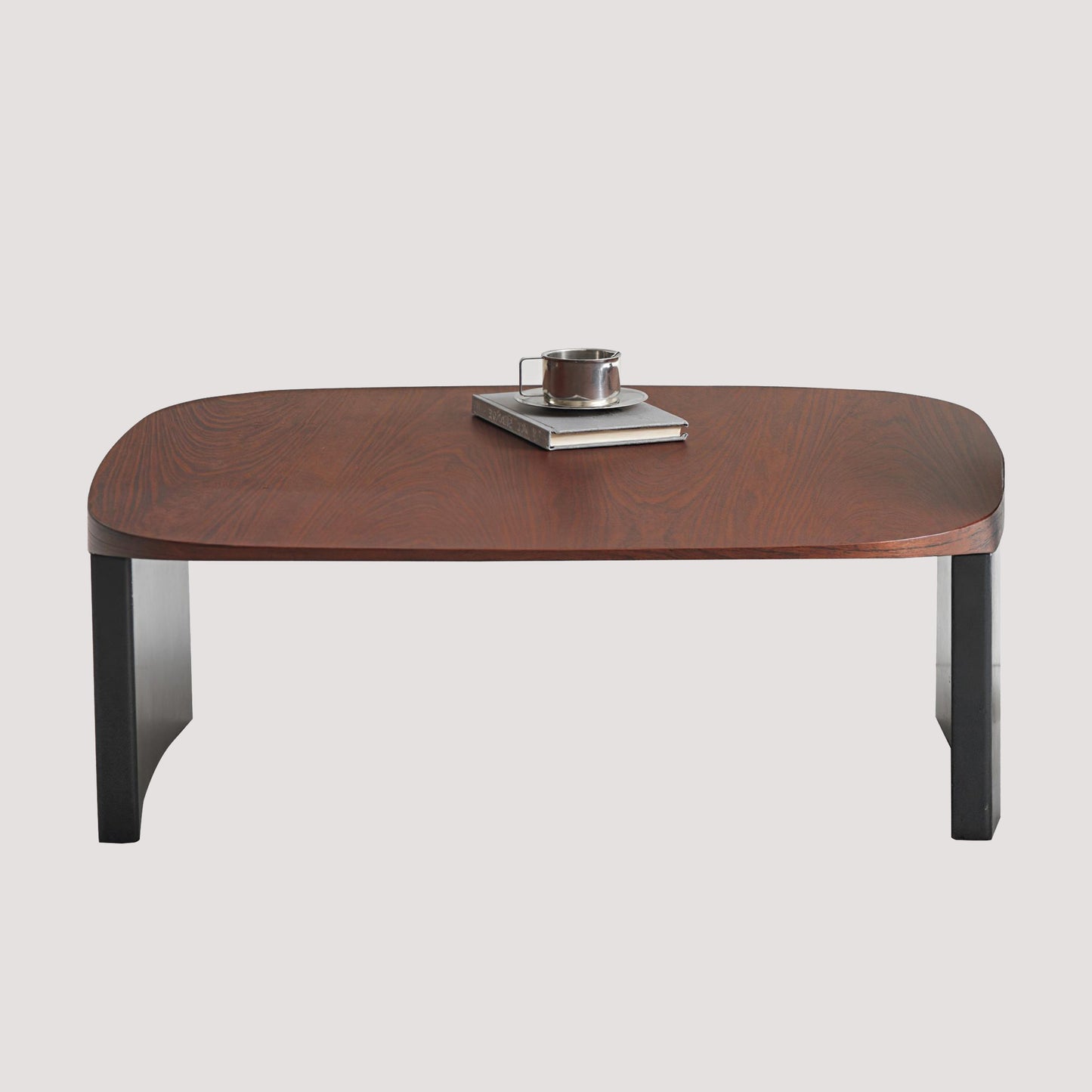 Kelbrook Walnut Coffee Table – 35" Square Two-Tone Solid Wood Coffee Table
