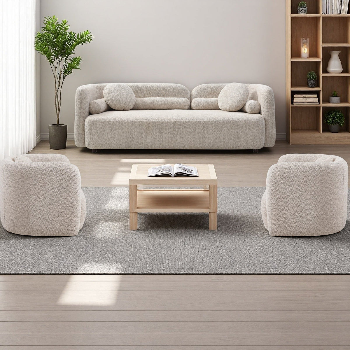 Gethin Boucle Sofa Set