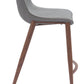 Magnus Barstool (Set of 2) in Slate Gray & Walnut