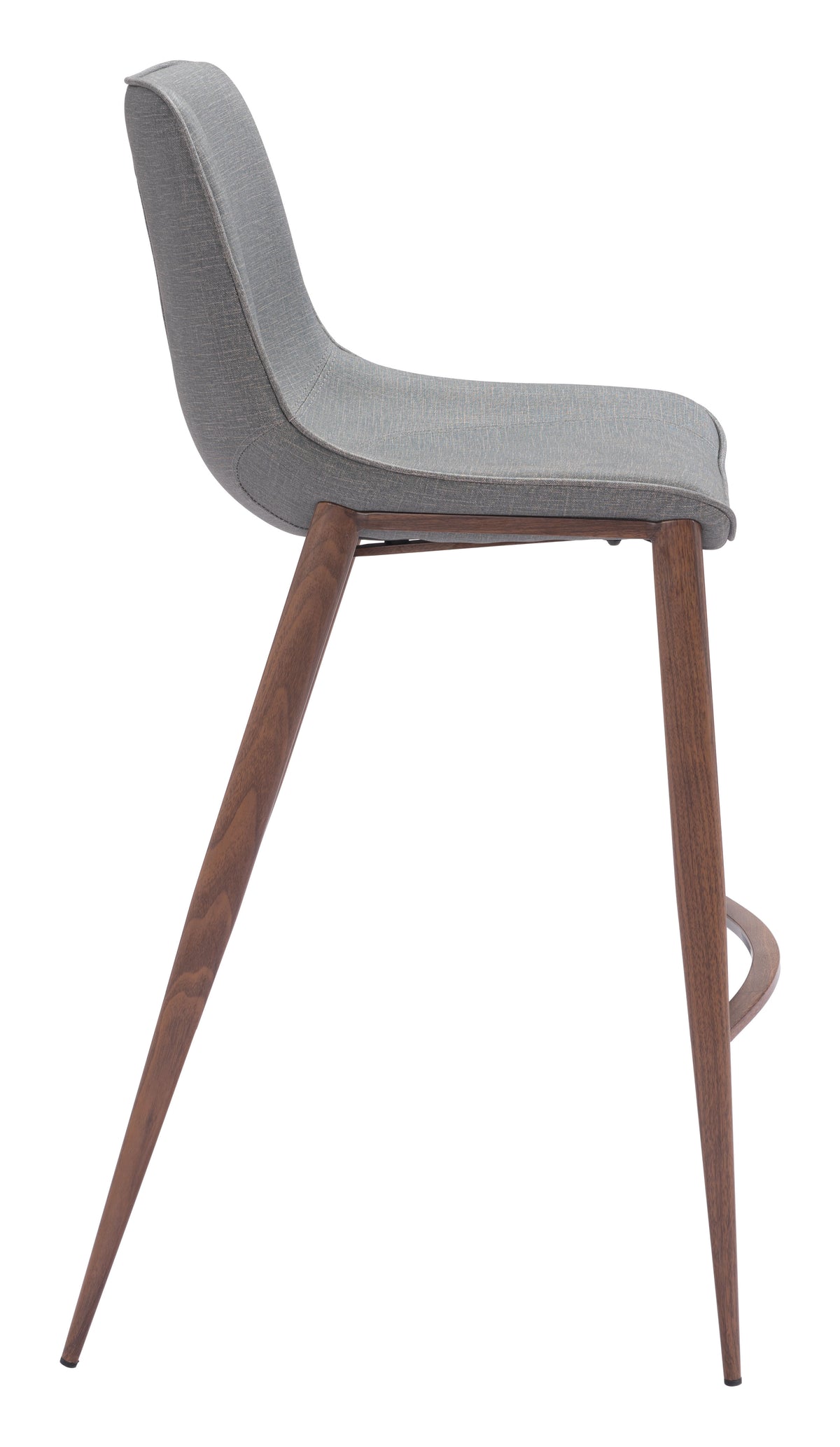 Magnus Barstool (Set of 2) in Slate Gray & Walnut