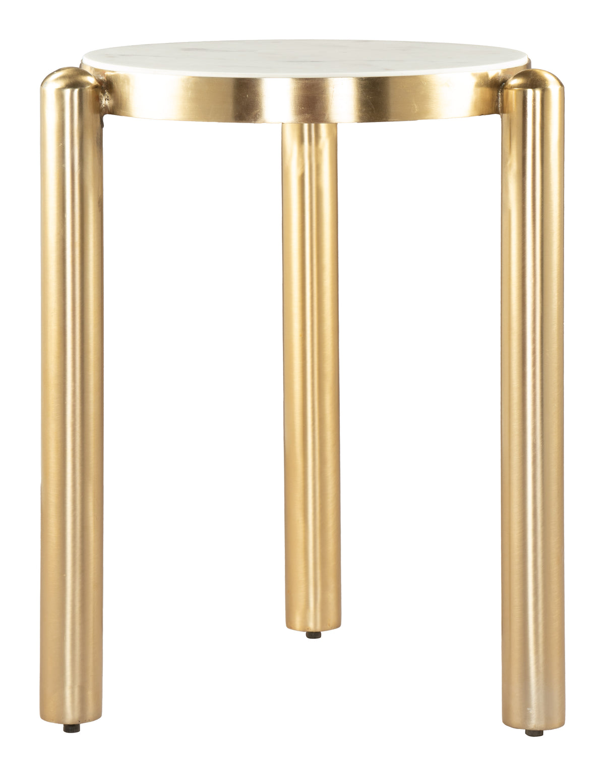 Noan White & Gold Side Table