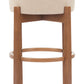 Nade Beige & Walnut Barstool (Set of 2)