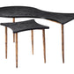 Norden Black & Bronze Coffee Table Set (2-Piece)