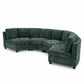 Rosalind Chenille Curved Modular Sectional – 4-Seat Sofa - Green (11)