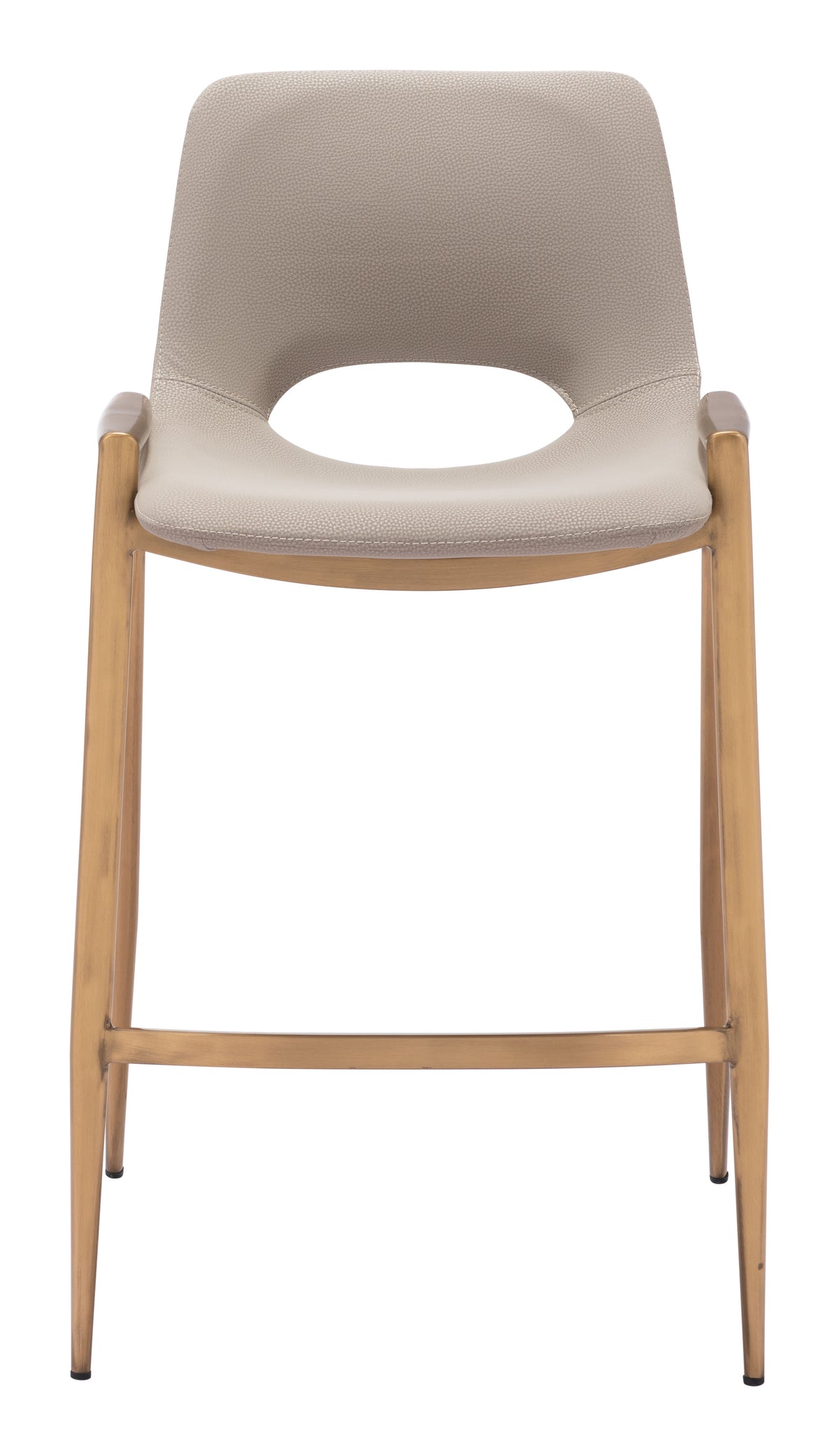 Desi Counter Stool (Set of 2) in Beige & Gold