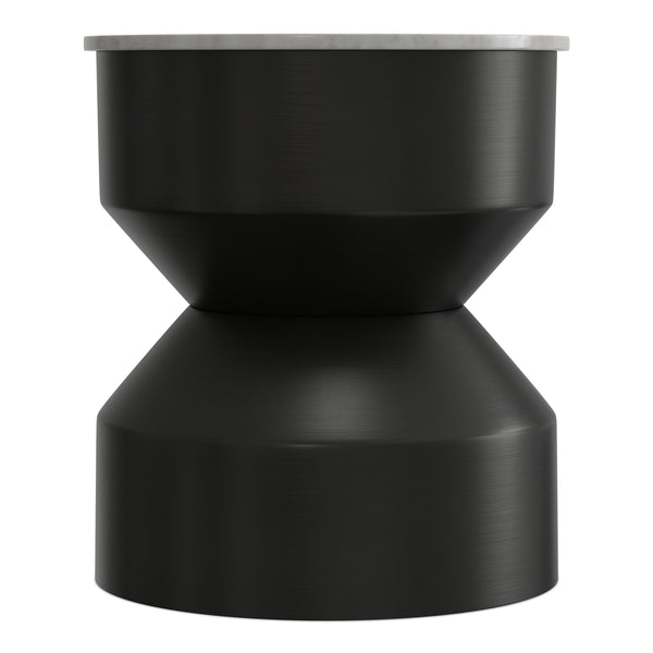 Maxine Black Marble Accent Table – 16