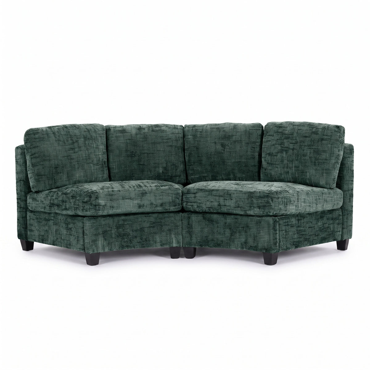 Sorrel Curved Modular Sectional Sofa – Chenille, 4 Colors - Green (9)