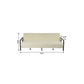 79" Beige Fabric Convertible Futon Steel Sleeper Reclining Sofa measurements with dimensions illustrated.
