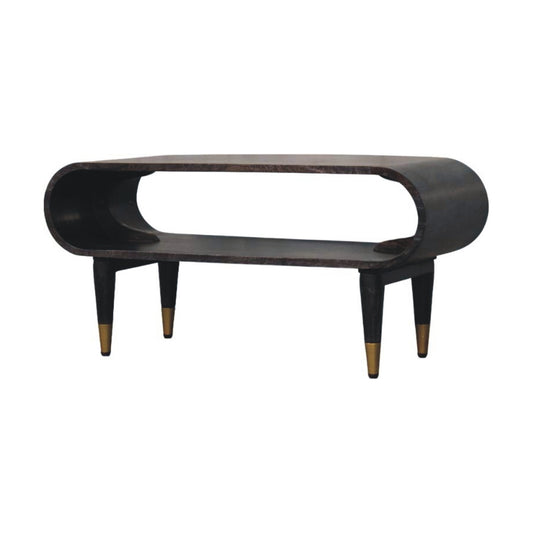 Zelda Velvet Mocha Mango Wood Media Console
