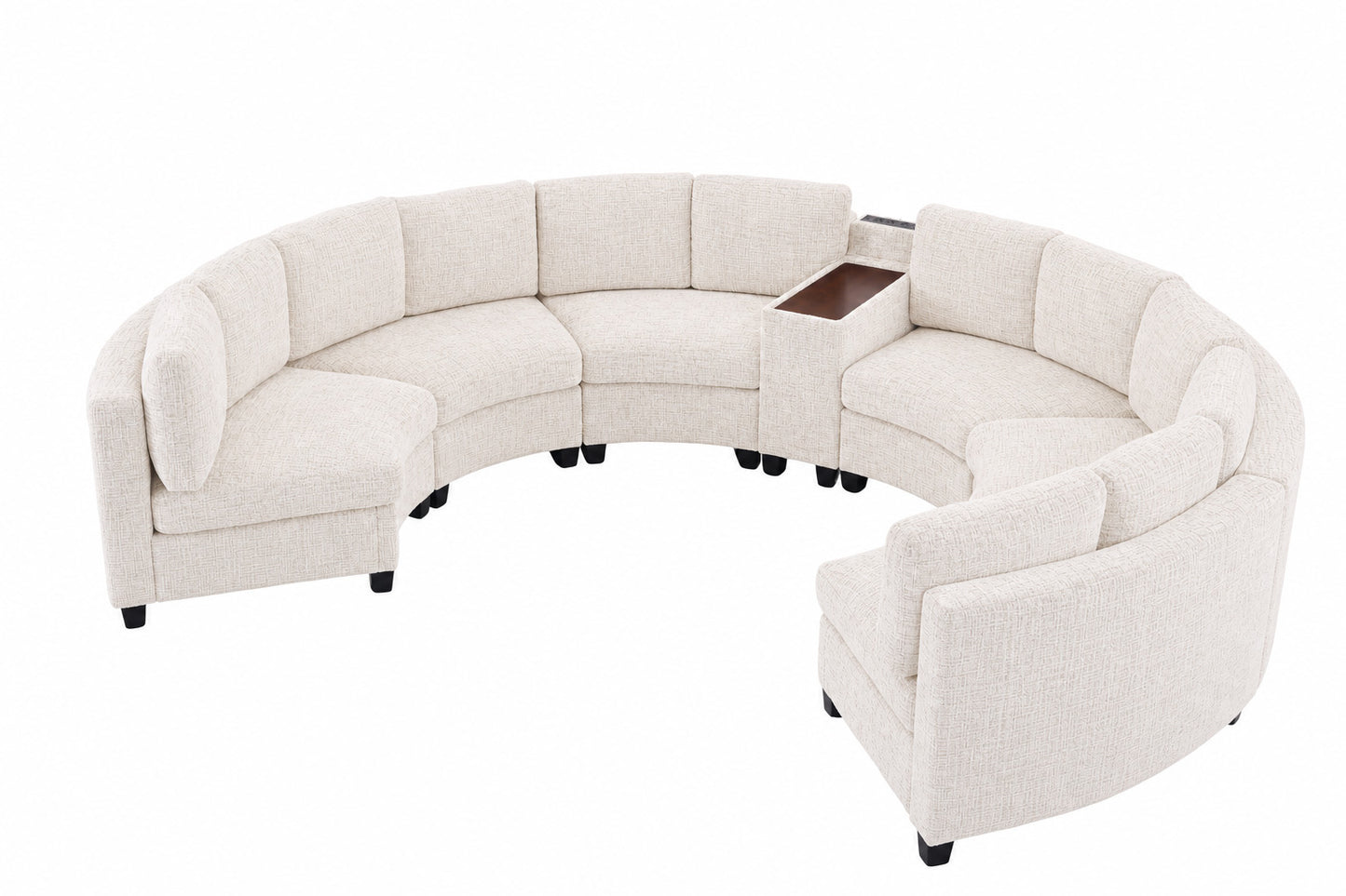 Harlow Curved Modular Sectional - Beige (17)