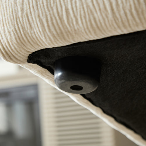 Close-up view of the leg support of the Modern Tufted Modular Sofa 143" – 3-Piece Configurable Sectional Couch (2 Colors).