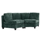 Sorrel Curved Modular Sectional Sofa – Chenille, 4 Colors - Green (10)