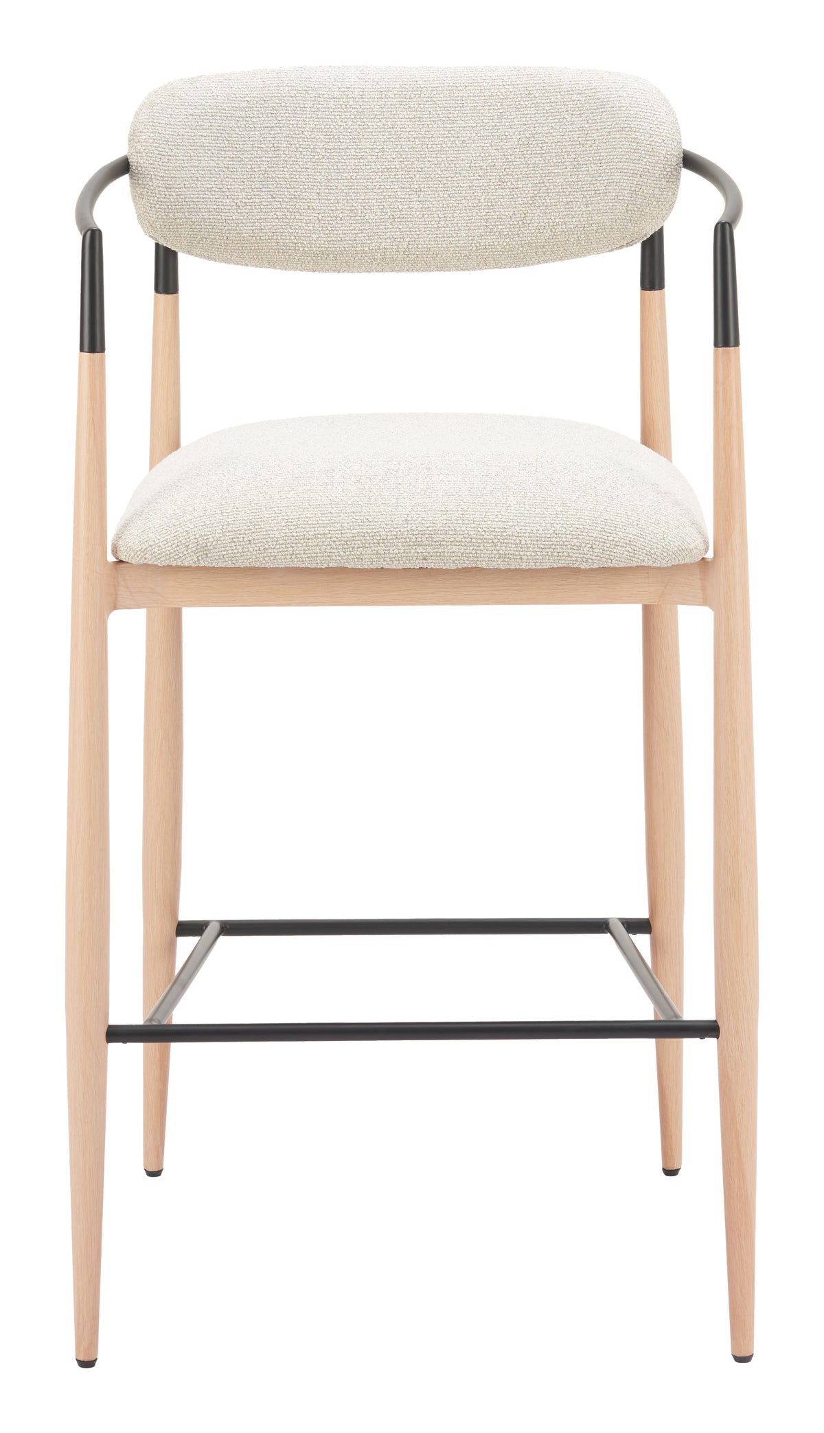 Equinox Oyster Gray & Natural Barstool