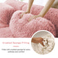 Grayson pink plush modular sofa