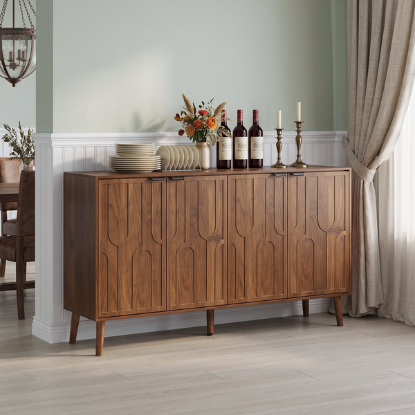 Caspian Walnut Mid-Century Sideboard – 55