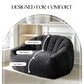 Ursin Oversized Bear Paw Bean Bag Sofa – 55" Faux Fur Lounge Chair - Black (5)