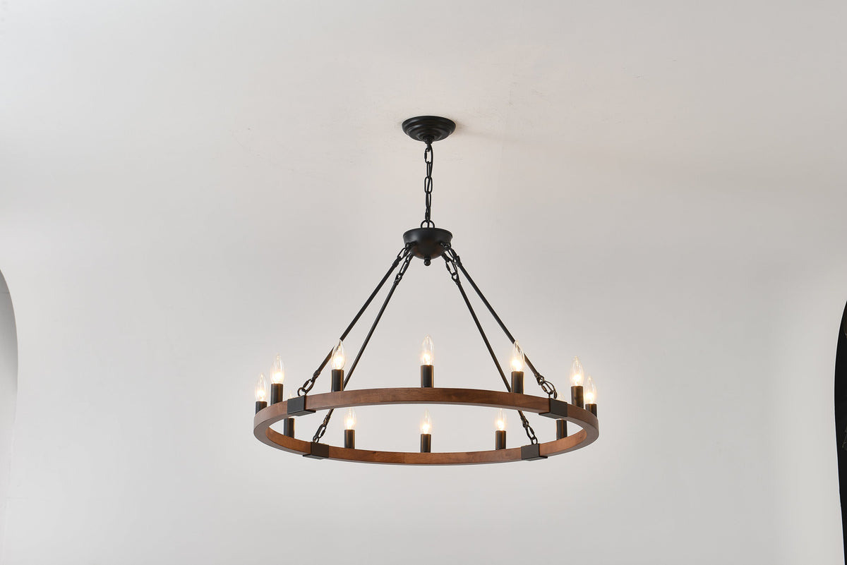 Vero Wagon Wheel Chandelier