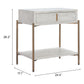 Yoru Oak White Side Table