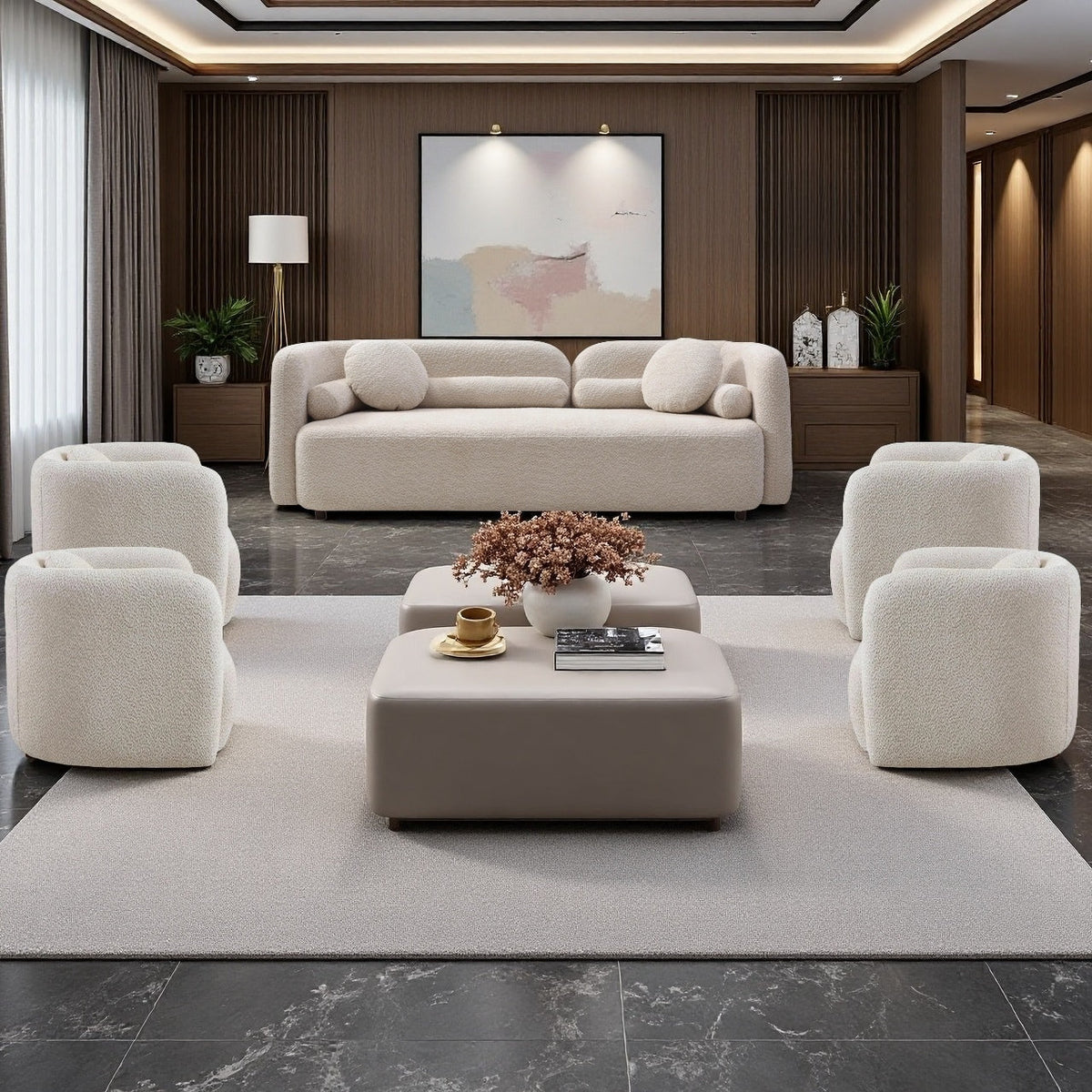 Gethin Boucle Sofa Set