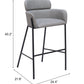 Bremor Barstool in Slate Gray