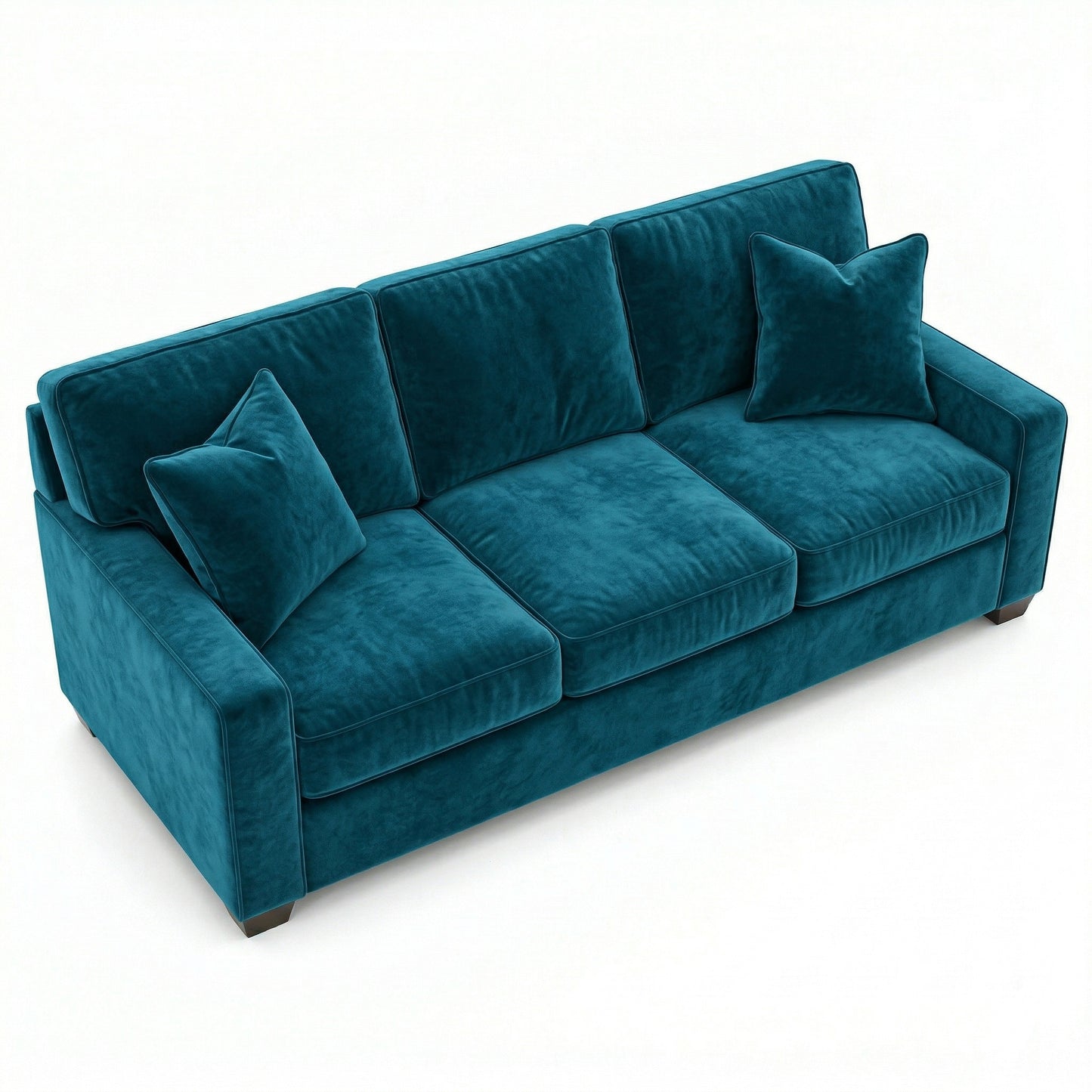 Clifford 2-Arm Sofa – Handcrafted in the USA, Custom Fabric Options - Hepburn Teal - Fabric (4)