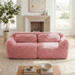Grayson pink plush modular sofa