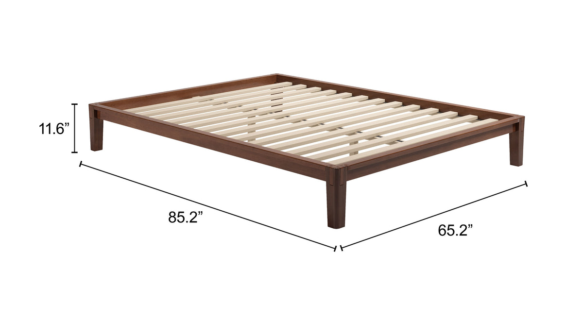 Luum Queen Platform Bed Frame in Walnut