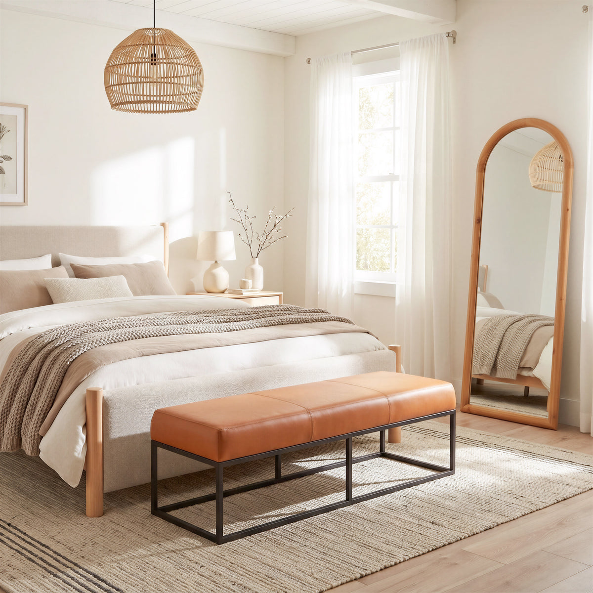 Hadi Beige & Natural King Bed