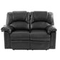 Brennan Black Bonded Leather Reclining Sofa & Loveseat Set