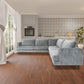 Silver Velvet L-Shaped Corner Sofa Sectional 110'