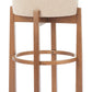 Nade Beige & Walnut Barstool (Set of 2)