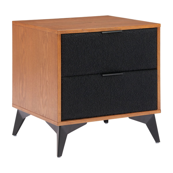 Zarif Black & Walnut Nightstand