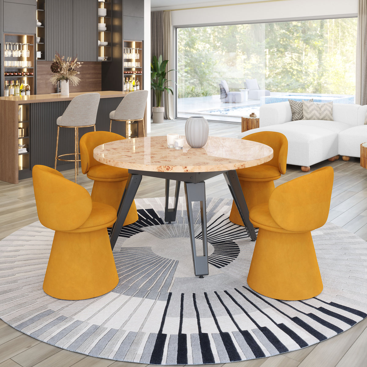 Burl Natural 2 in 1 Table