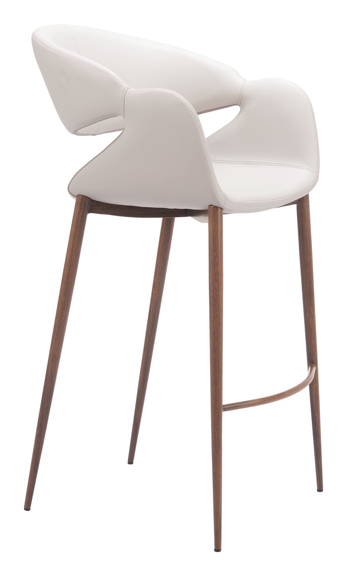 Limay Beige & Walnut Barstool
