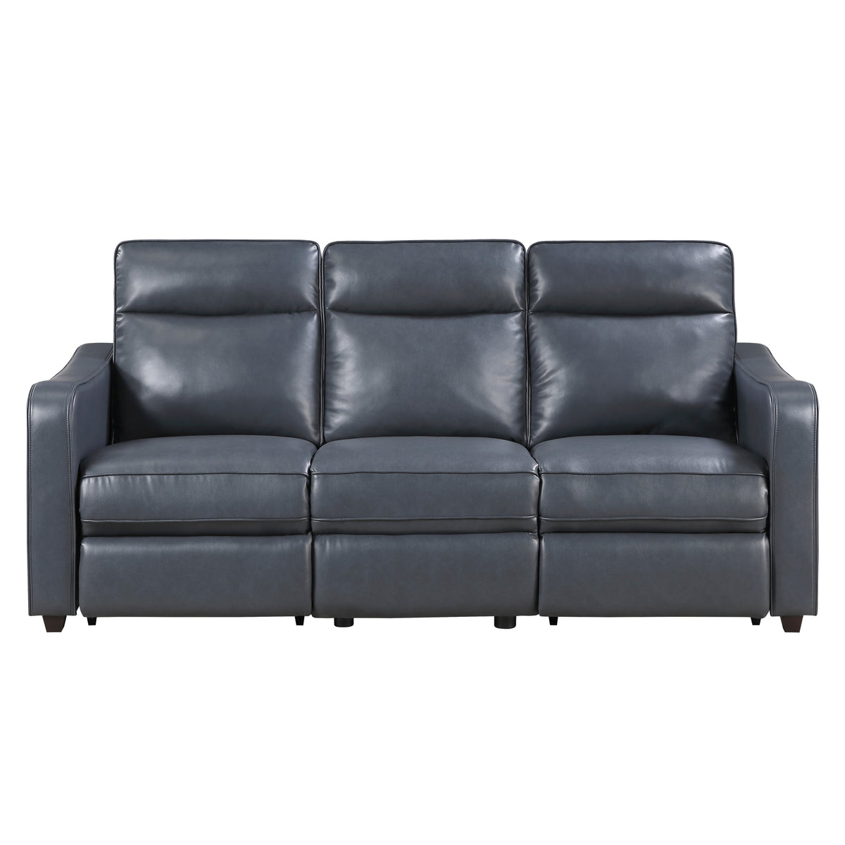 Haddon Navy Faux Leather Power Reclining Sofa