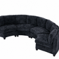 Kirwin Chenille Curved Modular Sectional Sofa – 8-Seat Semi-Circle Sectional - Black (10)