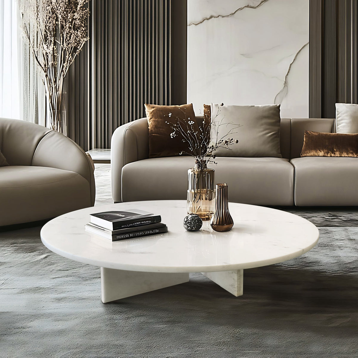 Vesna Marble Round Coffee Table