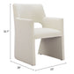 Minet Linen White Dining Chair