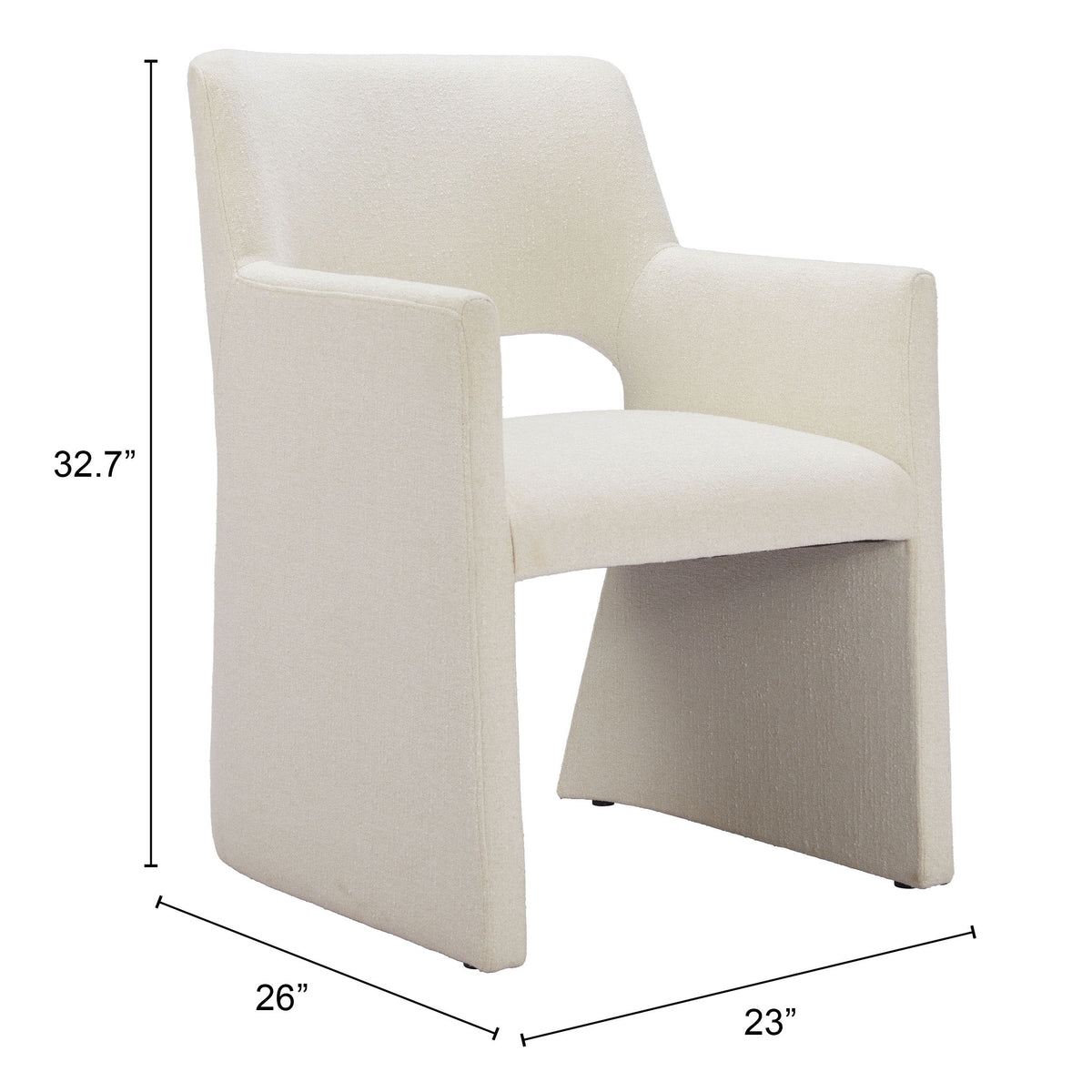 Minet Linen White Dining Chair