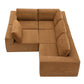 Modern Modular Low Profile Corner Sofa Sectional 116'