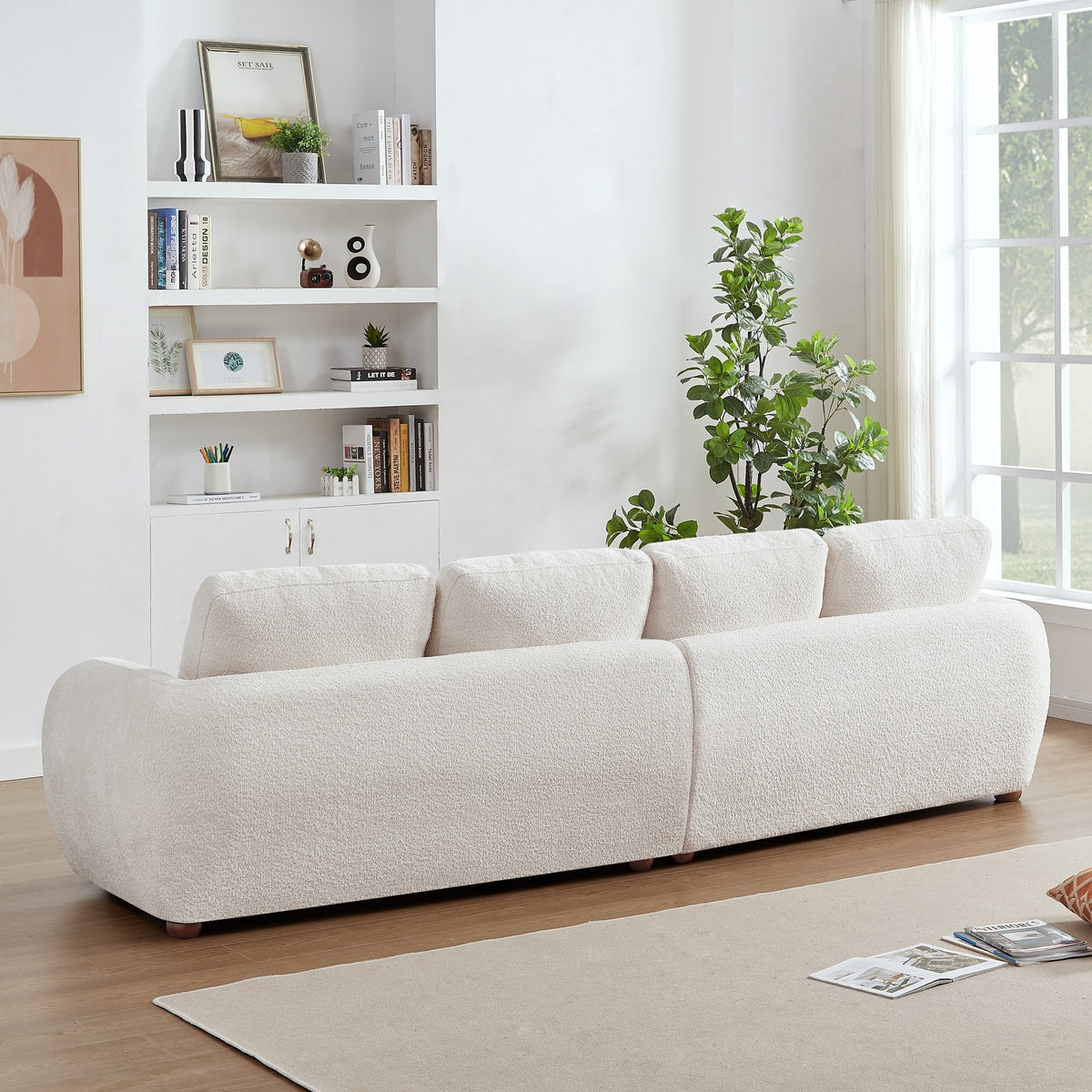 Paton Modern Boucle Fabric Sofa – in room setting